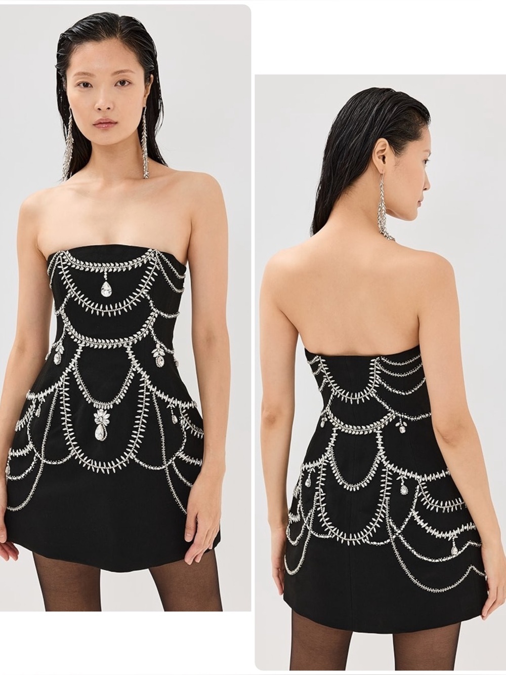 SIMKHAI Arta Embellished Crêpe Corset Dress
